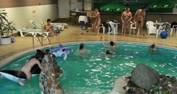Indoor Dolphin Ride Full HD video - Nudism is based on sincerity