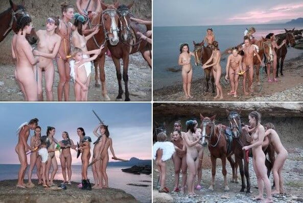 Mystical Horsey Riders Series photos - Freedom and harmony in nudism