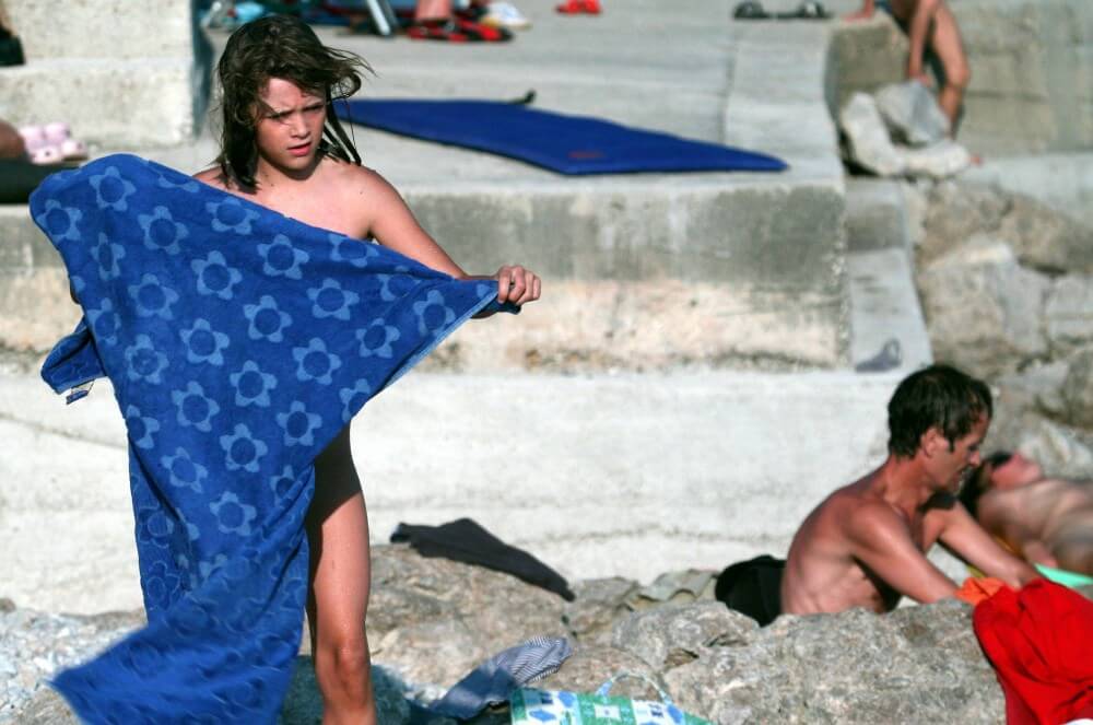 Nudist Rocky Family Angle - Taking off ones clothes is a way to strengthen inner harmony