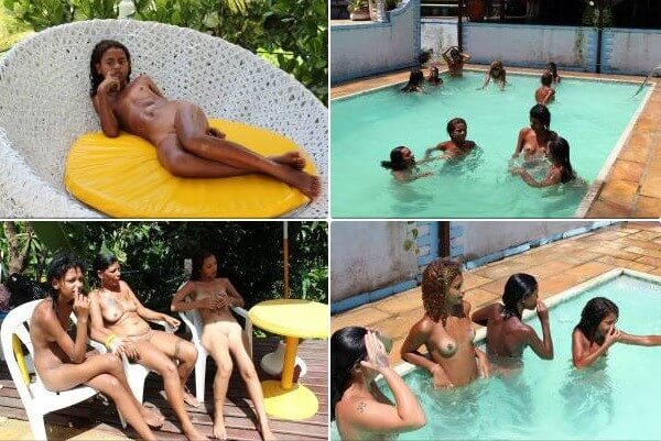Brazil Pool Sunbath photos - Undressing is permissible only within ones own community