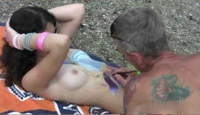 Body Art Nudist Beach 1 Full HD video - Spontaneous Nudism Thrives