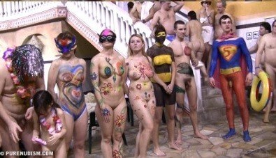 Body paint award lines Full HD - Nudism brings joy to life