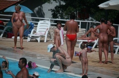 Enjoying The Sunny Pool gallery - Simplicity is the key to nudism